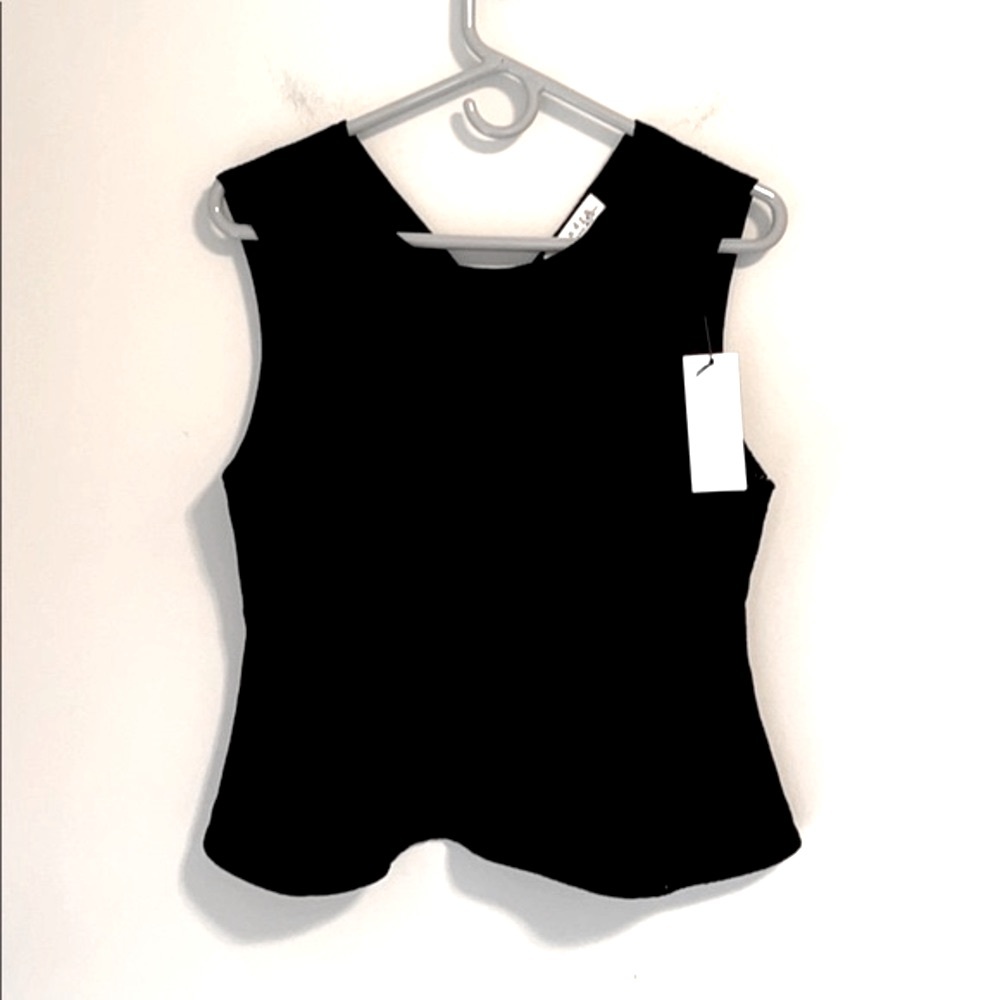 Sandro black sleeveless top summer size large